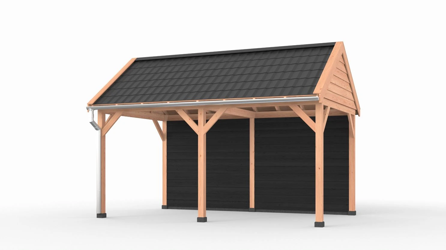 Douglas overkapping zadeldak, 500 x 300, met achterwand, Westwood DIY - Afbeelding 3